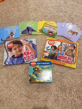 Large lot of learning to read books and CD